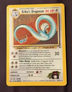 Pokemon Erika's Dragonair Gym Heroes Holo Rare 4/132 Stage 1 80HP Wotc - Image 1