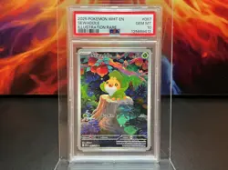 2025 POKEMON WHT EN-WHITE FLARE ILLUSTRATION RARE #087 SEWADDLE PSA 10 🐦‍🔥 - Image 1