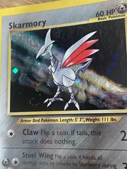 Skarmory Pokemon Card With SWIRL - Holo Rare Neo Genesis 2000 Vintage WOTC - Image 4