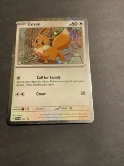 2025 Pokemon SVP-EN Black Star Promo 200 Eevee Cosmic Holo - Image 3