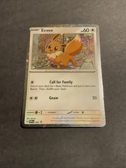 2025 Pokemon SVP-EN Black Star Promo 200 Eevee Cosmic Holo - Image 4