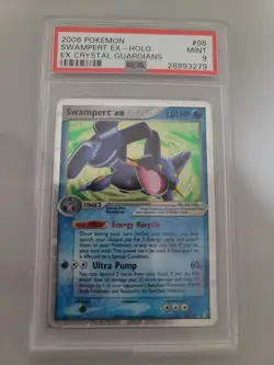 2006 POKEMON EX CRYSTAL GUARDIANS #98 SWAMPERT EX-HOLO PSA 9 - Image 1