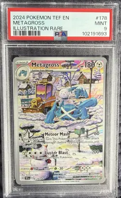 Pokemon TCG Metagross 178/162 Temporal Forces Illustration PSA 9 - Image 1