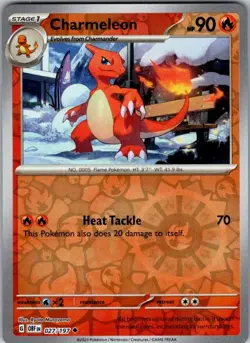 Pokemon | SV03: Obsidian Flames | Charmeleon | 027/197 | Reverse Holo | NM - Image 1