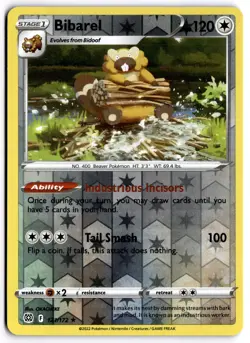 Pokemon TCG Bibarel 121/172 Swsh09: Brilliant Stars Reverse Holo - Image 1