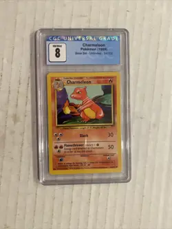 CGC 8 NM/Mint Pokemon Charmeleon 24/102 Base Set Unlimited 1999 Graded - Image 2