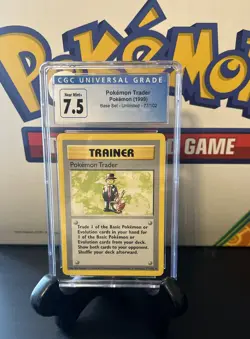 Pokemon Trader #77 CGC 7.5 Base Set Unlimited - Image 1