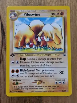 1st Edition Piloswine - NEAR MINT - 36/64 Neo Revelation 2001 - WOTC Pokemon TCG - Image 2