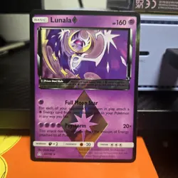 Pokemon TCG Holo Lunala Prism Star SM - Ultra Prism 62/156 - Image 1