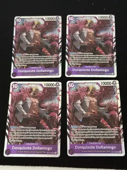 4X Donquixote Doflamingo Playset OP14-069 One Piece TCG The Azure Sea's Seven - Image 1