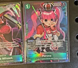 ONE PIECE CCG ILLUS. BOX PROMOS ZORO, PERONA AND MIHAWK NM - Image 4
