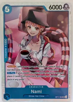 Nami OP11-054 Super Rare SR EN NM Waifu One Piece TCG Holo - Image 1