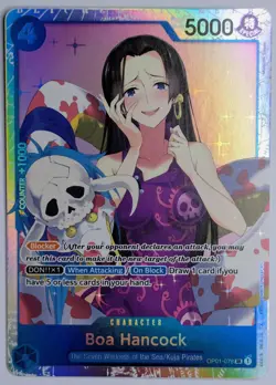 Boa Hancock OP01-078 V.1 One Piece TCG Super Rare SR EN NM Waifu - Image 1