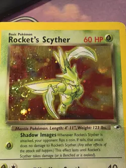 Pokemon TCG | Rocket's Scyther Holo Rare w/ Swirl 013/132 Gym Heroes HP/DMG - Image 4