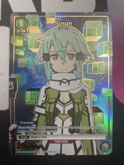 Union Arena Rare Battle Event Pack Sinon Gold Foil Texture NM UEPR/SAO-2-072 C - Image 1