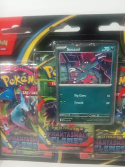 2 Pokemon TCG ME02 Phantasmal Flames 3 Pack Booster Blister Sealed Bundle New - Image 2