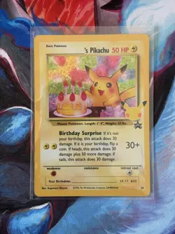 Pokemon TCG Birthday Pikachu #24 Celebrations 25th Anniversary Card NM - Image 2