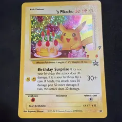 Pokemon TCG Birthday Pikachu #24 Celebrations 25th Anniversary Card NM - Image 1