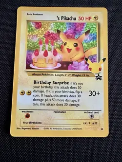 Pokemon TCG Birthday Pikachu #24 Celebrations 25th Anniversary Card - Image 1