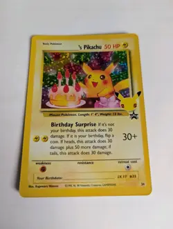 Pokemon TCG Birthday Pikachu #24 Celebrations 25th Anniversary Card Promo - Image 1