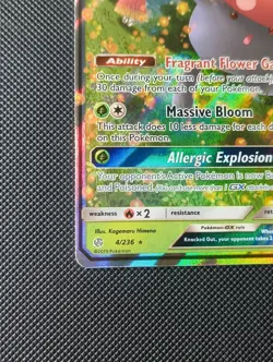 Pokemon - Vileplume GX - TCG Cosmic Eclipse Holo Card 4/236 Near Mint Condition - Image 5