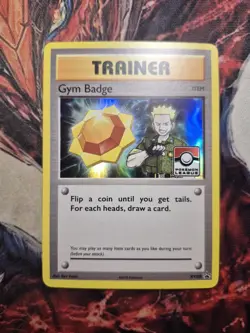 Pokemon League Black Star Promo Lt Surge Gym Badge XY205 LP - Image 1