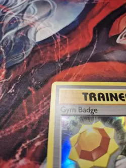 Pokemon League Black Star Promo Lt Surge Gym Badge XY205 LP - Image 3