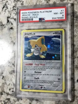 2009 Pokemon Platinum Jirachi Holo Rising Rivals #7 PSA 8 Freshly Graded - Image 3