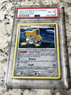 2009 Pokemon Platinum Jirachi Holo Rising Rivals #7 PSA 8 Freshly Graded - Image 4