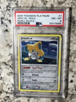 2009 Pokemon Platinum Jirachi Holo Rising Rivals #7 PSA 8 Freshly Graded - Image 5
