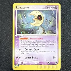 Pokemon Lunatone 8/100 EX Sandstorm Swirl Holo Rare NM-MINT - Image 1