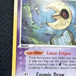 Pokemon Lunatone 8/100 EX Sandstorm Swirl Holo Rare NM-MINT - Image 2