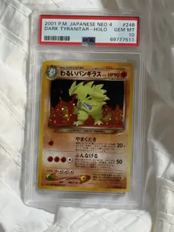 PSA 10 Dark Tyranitar 248 2001 Pokemon Japanese Neo 4 Holo Rare From Japan✨💎✨ - Image 4