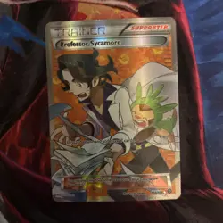 Pokemon Professor Sycamore Ultra Rare Full Art Holo Card XY Steam Siege 114/114 - Image 1