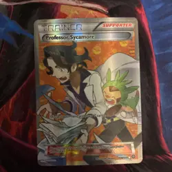 Pokemon Professor Sycamore Ultra Rare Full Art Holo Card XY Steam Siege 114/114 - Image 2