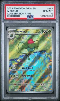 2023 Pokemon Ivysaur 151 Illustration Rare #167 PSA 10 - Image 1