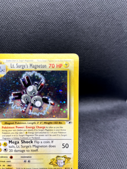 Pokemon TCG Lt. Surge's Magneton 008/132 Gym Heroes Holo - LP - Image 3