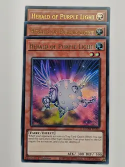 Yu Gi Oh - 3x BLMM-EN101 Herald Of Purple Light - Ultra Rare - Image 1