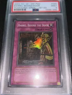 2003 Yu-Gi-Oh! Barrel Behind The Door Pharaonic Guardian PGD 1st Ed Super PSA 9 - Image 1