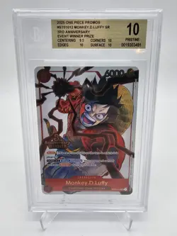 BGS 10 Pristine One Piece ST01-012 Monkey.D.Luffy 3rd Anniversary Winner #1 - Image 1