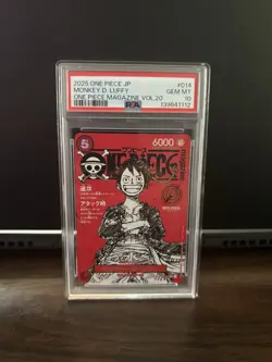 2025 One Piece Magazine Vol.20 Promo Monkey D Luffy Japanese card PSA10 - Image 1