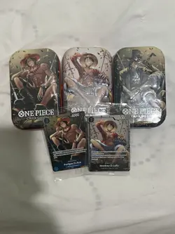 One Piece Vol.2 Mini Tins Set Of 3 English Sealed-Monkey D Luffy/Sabo/Ace - Image 1