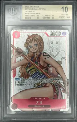 Nami OP01-016 Rare 2022 One Piece JPN BGS 10 PRISTINE - Image 1