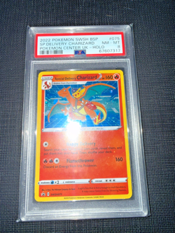2022 POKEMON SWSH BLACK STAR PROMO #075 SPECIAL DELIVERY CHARIZARD-HOLO PSA 8 - Image 1