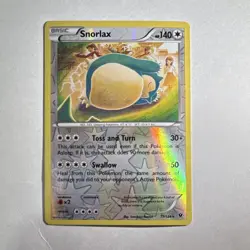 Pokemon Snorlax 77/124 Fates Collide Reverse Holo Rare Basic 140HP Card 2016 - Image 1