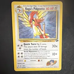 Koga's Pidgeotto Pokemon Card 27/132 Gym Challenge 60 HP Regular Rare 2000 - Image 1