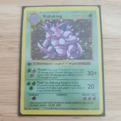 Nidoking 1st Edition Base Set GERMAN Holo Rare 11/102 Pokemon Card - Image 1