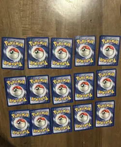 Pokemon TCG Shadowless Lot 15 Cards Base Set WOTC 1999 Squirtle Dratini Gastly + - Image 2
