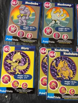 PokeTrivia Lot Of 10 Pokemon Cards Total Abra, Kadabra - Image 2