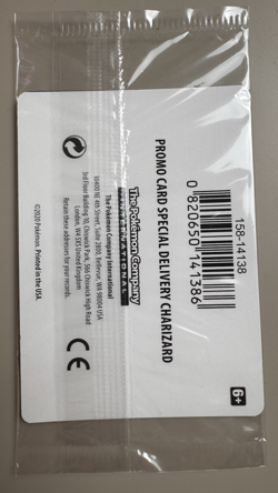 Special Delivery CHARIZARD Pokemon Center Promo Card SEALED SWSH075 IN HAND RARE - Image 2